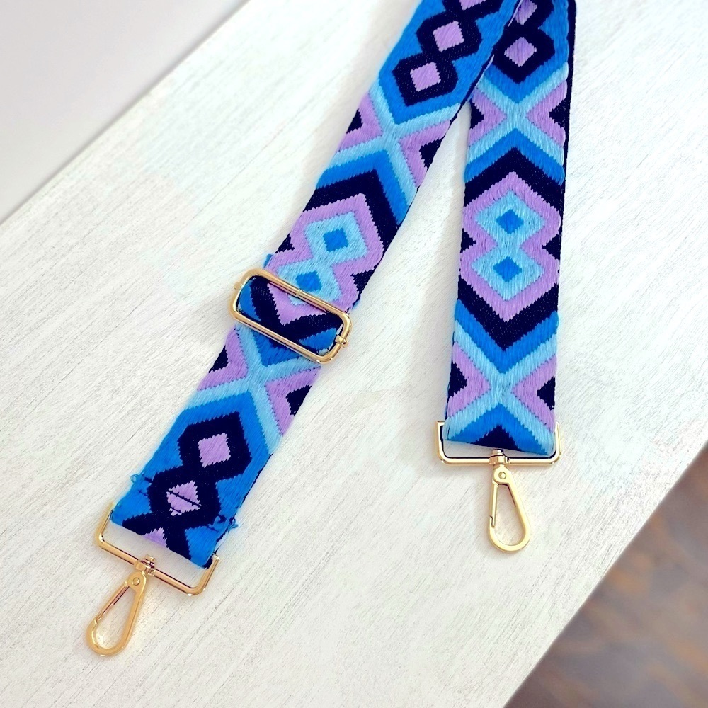 Brand NEW! Aqua Geo Lavender Crossbody Strap💜💙 ~BAG NOT INCLUDED!~